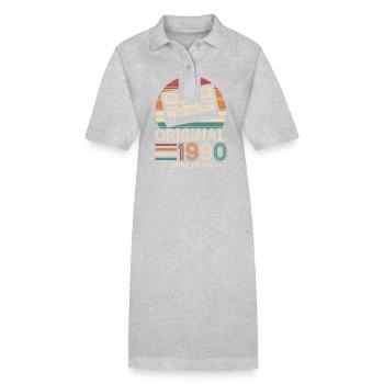 Vintage Jahrgang 1990 Geburtstagsgeschenk - Stanley/Stella Frauen Bio-Polokleid PAIGER - Schwarz - Vorne