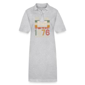 Vintage Birthday 1976 - Stanley/Stella PAIGER Organic Women’s Polo Dress - black - Front
