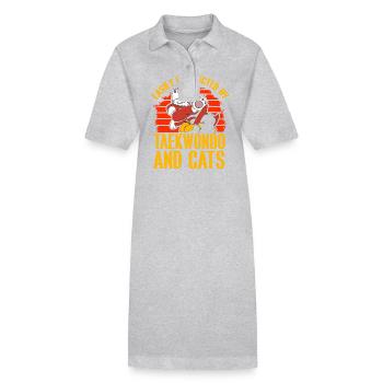 Lässt sich leicht von Taekwondo und Katzen ablenken - Stanley/Stella Frauen Bio-Polokleid PAIGER - Schwarz - Vorne
