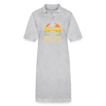 Creative 2021 Retro Birthday Design - Stanley/Stella PAIGER Organic Women’s Polo Dress - black - Front