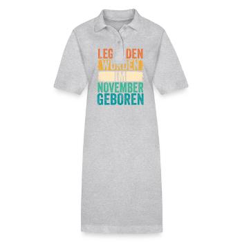 Legends were born in November - Stanley/Stella PAIGER Organic Women’s Polo Dress - black - Front
