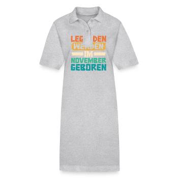 Legends are born in November - Stanley/Stella PAIGER Organic Women’s Polo Dress - black - Front