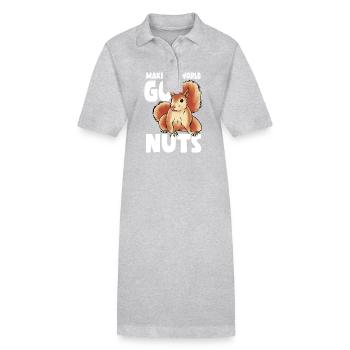 Squirrel - Stanley/Stella PAIGER Organic Women’s Polo Dress - black - Front