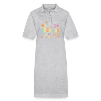 Lait de noisette - Robe polo bio PAIGER Stanley/Stella Femme - noir - Devant