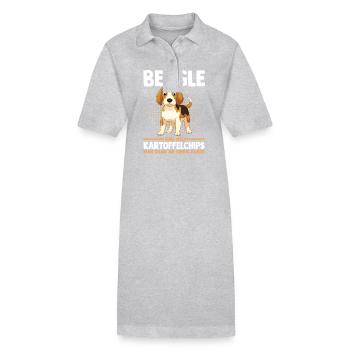 Hund Beagle - Stanley/Stella Frauen Bio-Polokleid PAIGER - Schwarz - Vorne