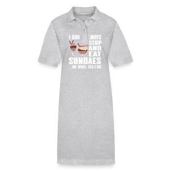Funny Sundae T-shirt - Stanley/Stella PAIGER Organic Women’s Polo Dress - black - Front
