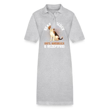 Hund Beagle - Stanley/Stella Frauen Bio-Polokleid PAIGER - Schwarz - Vorne