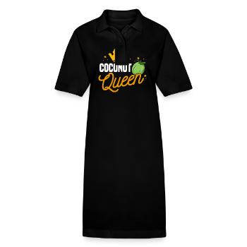 Kokosnuss Königin - Stanley/Stella Frauen Bio-Polokleid PAIGER - Schwarz - Vorne