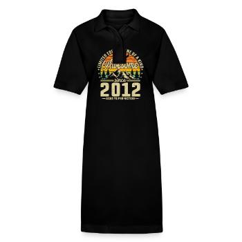 Millésime Légendaire 2012 - Anniversaire Born Legends - Robe polo bio PAIGER Stanley/Stella Femme - noir - Devant