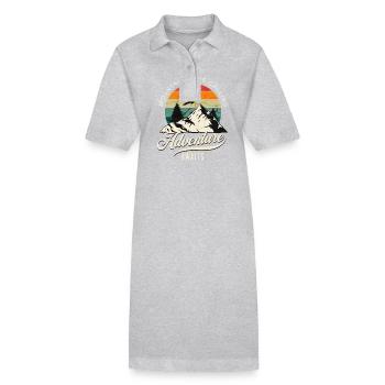 Die Berge rufen, das Abenteuer wartet auf die Wildnis - Stanley/Stella Frauen Bio-Polokleid PAIGER - Schwarz - Vorne