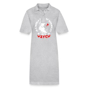 In A World Full Of Normalcy Be A Witch - Stanley/Stella PAIGER Organic Women’s Polo Dress - black - Front
