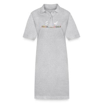Surgical Technical Assistant Leopard Design - Stanley/Stella PAIGER Organic Women’s Polo Dress - black - Front