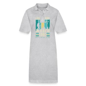 Anniversaire Mars 1981,cadeau Vintage mars 1981. - Robe polo bio PAIGER Stanley/Stella Femme - noir - Devant