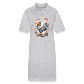 Asian With Cherry Blossoms Aesthetic - Stanley/Stella PAIGER Organic Women’s Polo Dress - black - Front