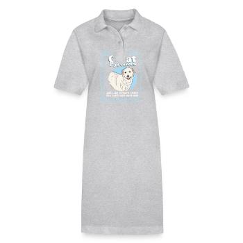 Chien de montagne des Pyrénées chiens chien propriétaire cadeau - Robe polo bio PAIGER Stanley/Stella Femme - noir - Devant