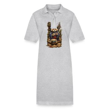 Marderhund Japanische Ramen Nudelsuppen Aesthetic - Stanley/Stella Frauen Bio-Polokleid PAIGER - Schwarz - Vorne