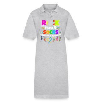 Journée de sensibilisation au syndrome de Down WDSD - Rock Your Socks - Robe polo bio PAIGER Stanley/Stella Femme - noir - Devant