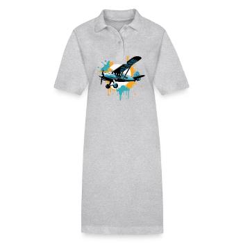 Model Airplane Pilot Airplane Airplane Hobby Design - Stanley/Stella PAIGER Organic Women’s Polo Dress - black - Front