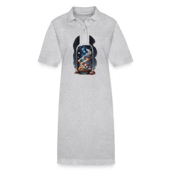 Outer Space en bouteille Boho Style Bohème Streetwear - Robe polo bio PAIGER Stanley/Stella Femme - noir - Devant
