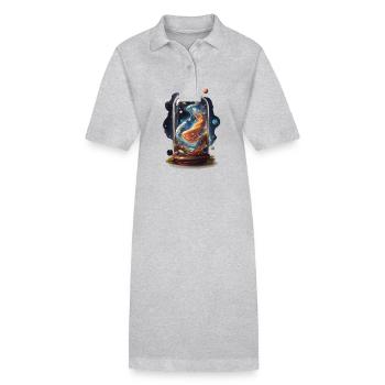 Univers en bouteille Esthétique de Style Bohème - Robe polo bio PAIGER Stanley/Stella Femme - noir - Devant