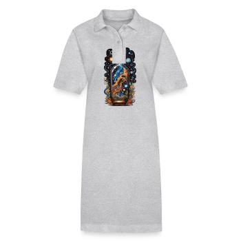 Galaxie in Flasche Boho Style Ästhetik - Stanley/Stella Frauen Bio-Polokleid PAIGER - Schwarz - Vorne