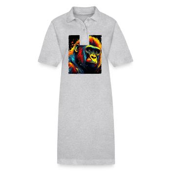 Gorilla Portrait - Stanley/Stella Frauen Bio-Polokleid PAIGER - Schwarz - Vorne