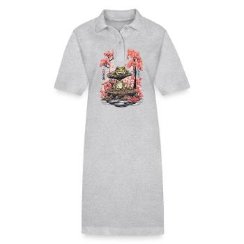 Frog Streetwear Aesthetic Vintage Design - Stanley/Stella PAIGER Organic Women’s Polo Dress - black - Front