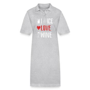 Peace Love Wein - Herz - Stanley/Stella Frauen Bio-Polokleid PAIGER - Schwarz - Vorne