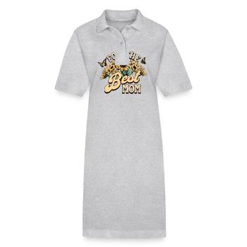 For The Best Mom Mother Appreciation - Stanley/Stella PAIGER Organic Women’s Polo Dress - black - Front