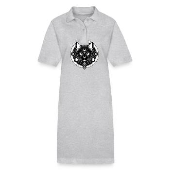 Easter Ostara Eostre Pagan Spring Hare - Stanley/Stella PAIGER Organic Women’s Polo Dress - black - Front