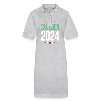 Jours fériés Suède 2024 - Robe polo bio PAIGER Stanley/Stella Femme - noir - Devant