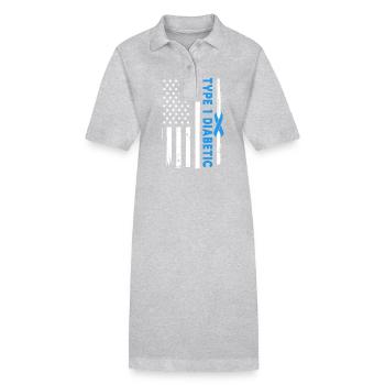 American Type-1 Diabetic - Stanley/Stella PAIGER Organic Women’s Polo Dress - black - Front