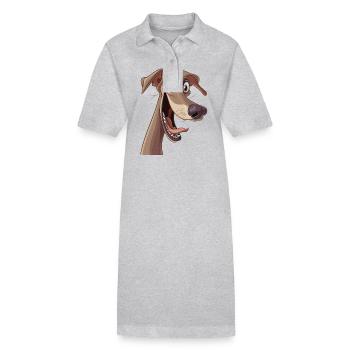 Chart Polski | Polish greyhound | Cartoon Artwork - Stanley/Stella Frauen Bio-Polokleid PAIGER - Schwarz - Vorne