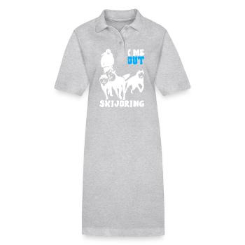 Sledding Sled dogs - Stanley/Stella PAIGER Organic Women’s Polo Dress - black - Front
