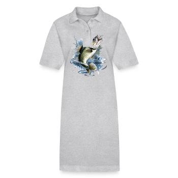 Bass Fish - Stanley/Stella PAIGER Organic Women’s Polo Dress - black - Front