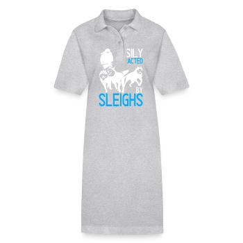 Sledding Sled dogs - Stanley/Stella PAIGER Organic Women’s Polo Dress - black - Front
