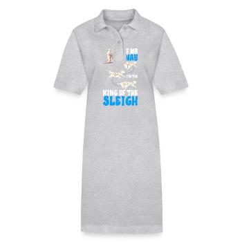Sledding Sled dogs - Stanley/Stella PAIGER Organic Women’s Polo Dress - black - Front