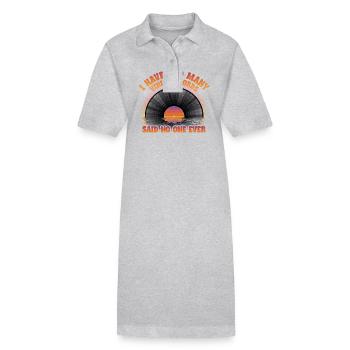 No one ever says too many vinyl records - Stanley/Stella PAIGER Organic Women’s Polo Dress - black - Front