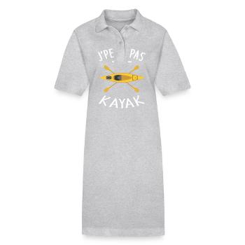 I can't I kayak Kayaker canoeist paddle - Stanley/Stella PAIGER Organic Women’s Polo Dress - black - Front