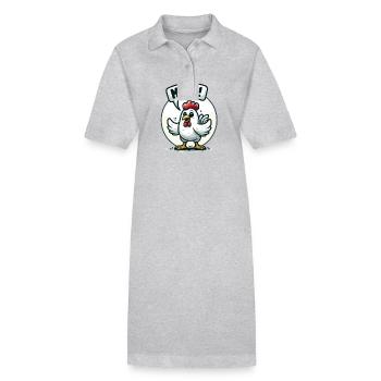 The chicken makes moo - Stanley/Stella PAIGER Organic Women’s Polo Dress - black - Front