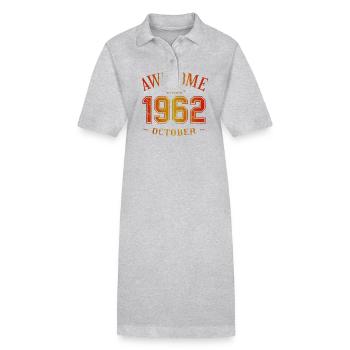 October 1962 - Birthday in October Awesome - Stanley/Stella PAIGER Organic Women’s Polo Dress - black - Front