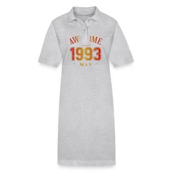 May 1993 - Birthday in May Awesome - Stanley/Stella PAIGER Organic Women’s Polo Dress - black - Front