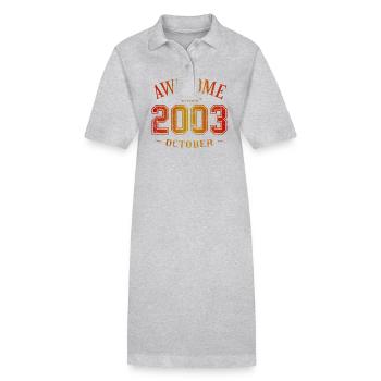 October 2003 - Birthday in October Awesome - Stanley/Stella PAIGER Organic Women’s Polo Dress - black - Front