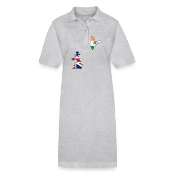 India Indian Hindu Pride Flag Country I Gift - Stanley/Stella PAIGER Organic Women’s Polo Dress - black - Front