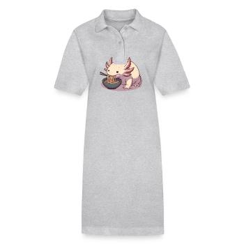 Ramen time for the axolotl - Stanley/Stella PAIGER Organic Women’s Polo Dress - black - Front