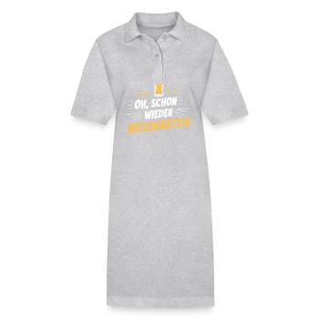 Lustiger Spruch Weizenbier Sommer Sonne Garten - Stanley/Stella Frauen Bio-Polokleid PAIGER - Schwarz - Vorne