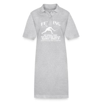 Drôle Escrime Athlète Entraîneur Sports De Combat Épée - Robe polo bio PAIGER Stanley/Stella Femme - noir - Devant