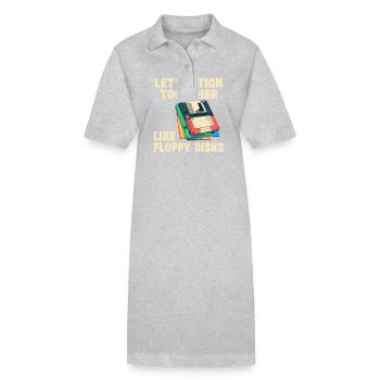 Collons-nous les uns aux autres comme des disquettes - Robe polo bio PAIGER Stanley/Stella Femme - noir - Devant