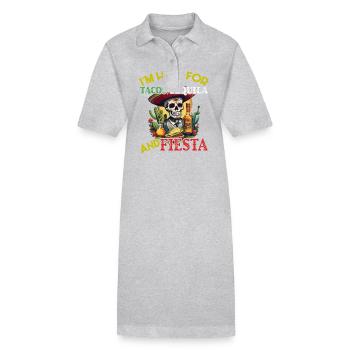 Lustiger Fiesta Spruch Cinco De Mayo Taco Design - Stanley/Stella Frauen Bio-Polokleid PAIGER - Schwarz - Vorne