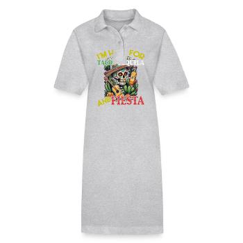 Lustiger Fiesta Spruch Cinco De Mayo Taco Design - Stanley/Stella Frauen Bio-Polokleid PAIGER - Schwarz - Vorne